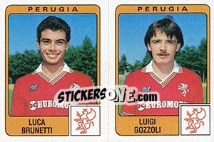 Figurina Luca Brunetti / Luigi Gozzoli - Calciatori 1984-1985 - Panini