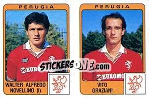 Sticker Walter Alfredo Novellino / Vito Graziani - Calciatori 1984-1985 n. 434 - Panini