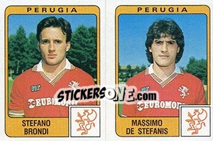 Figurina Stefano Brondi / Massimo De Stefanis - Calciatori 1984-1985 - Panini