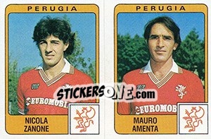 Figurina Nicola Zanone / Mauro Amenta - Calciatori 1984-1985 - Panini