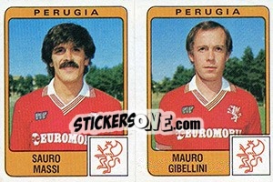 Sticker Sauro Massi / Mauro Gibellini - Calciatori 1984-1985 n. 437 - Panini