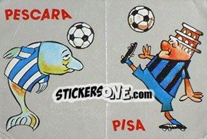 Cromo Mascotte Pescara / Pisa - Calciatori 1984-1985 - Panini