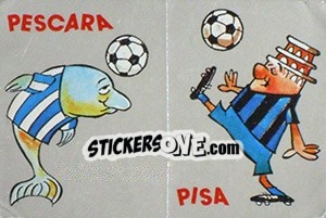 Sticker Mascotte Pescara / Pisa - Calciatori 1984-1985 n. 440 - Panini