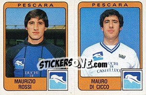 Sticker Maurizio Rossi / Mauro Di Cicco - Calciatori 1984-1985 - Panini