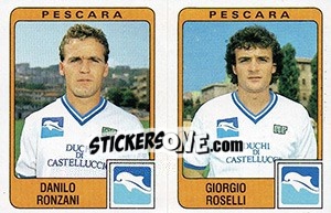 Sticker Danilo Ronzani / Giorgio Roselli - Calciatori 1984-1985 n. 443 - Panini