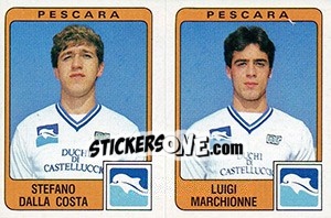 Sticker Stefano Dalla Costa / Luigi Marchionne - Calciatori 1984-1985 n. 447 - Panini
