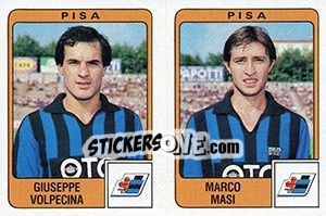 Cromo Giuseppe Volpecina / Marco Masi - Calciatori 1984-1985 - Panini