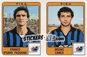 Sticker Franco Ipsaro Passione / Bruno Caneo - Calciatori 1984-1985 n. 452 - Panini
