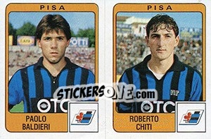 Sticker Paolo Baldieri / Roberto Chiti - Calciatori 1984-1985 - Panini