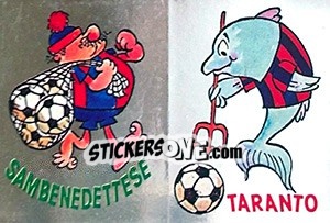 Cromo Mascotte Sambenedettese / Taranto - Calciatori 1984-1985 - Panini