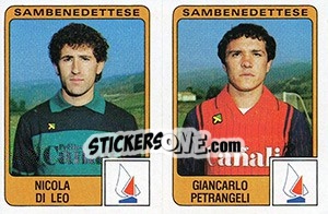 Cromo Nicola Di Leo / Giancarlo Petrangeli - Calciatori 1984-1985 - Panini