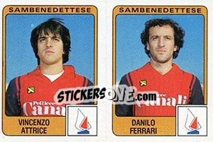 Cromo Vincenzo Attrice / Danilo Ferrari - Calciatori 1984-1985 n. 461 - Panini