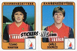 Sticker Tiziano Manfrin / Carlo Odorizzi - Calciatori 1984-1985 n. 464 - Panini