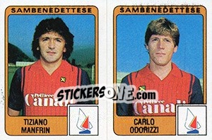 Figurina Tiziano Manfrin / Carlo Odorizzi - Calciatori 1984-1985 - Panini