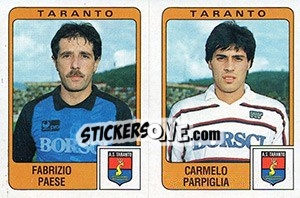 Sticker Fabrizio Paese / Carmelo Parpiglia - Calciatori 1984-1985 n. 469 - Panini