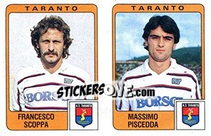 Sticker Francesco Scoppa / Massimo Piscedda - Calciatori 1984-1985 - Panini