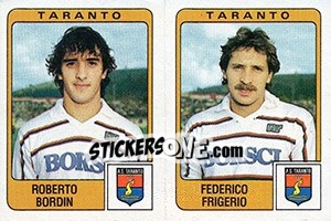 Sticker Roberto Bordin / Federico Frigerio - Calciatori 1984-1985 - Panini