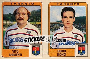 Sticker Vito Chimenti / Guido Biondi - Calciatori 1984-1985 n. 473 - Panini