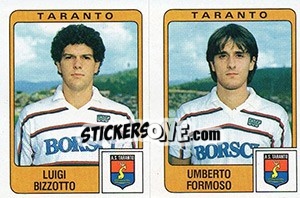 Sticker Luigi Bizzotto / Umberto Formoso - Calciatori 1984-1985 - Panini