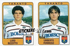 Sticker Luigi Bizzotto / Umberto Formoso - Calciatori 1984-1985 n. 475 - Panini