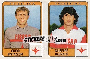 Cromo Guido Bistazzoni / Giuseppe Bagnato - Calciatori 1984-1985 - Panini