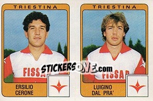 Sticker Ersilio Cerone / Luigi Dal Pra' - Calciatori 1984-1985 n. 480 - Panini