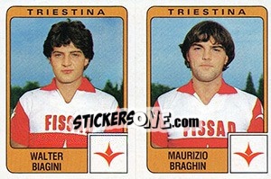 Sticker Walter Biagini / Maurizio Braghin - Calciatori 1984-1985 n. 481 - Panini