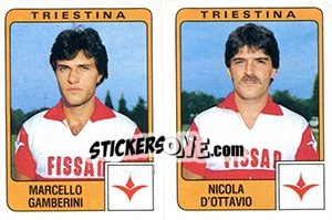 Cromo Marcello Gamberini / Nicola D'Ottavio - Calciatori 1984-1985 - Panini