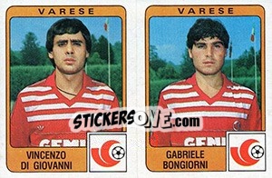 Sticker Vincenzo Di Giovanni / Gabriele Bongiorni - Calciatori 1984-1985 n. 491 - Panini