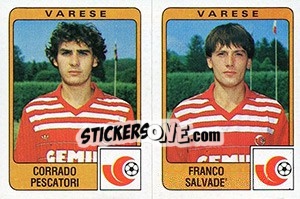 Sticker Corrado Pescatori / Franco Salvade' - Calciatori 1984-1985 - Panini