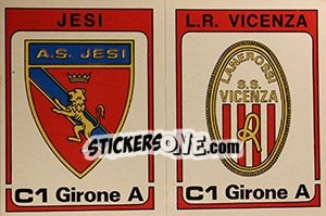 Sticker Scudetto Jesi / L.R. Vicenza - Calciatori 1984-1985 - Panini