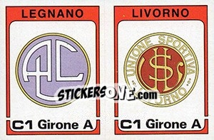 Sticker Scudetto Legnano / Livorno - Calciatori 1984-1985 n. 498 - Panini