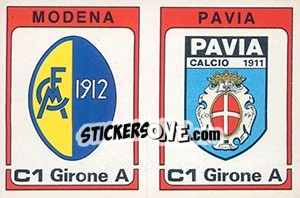 Sticker Scudetto Modena / Pavia - Calciatori 1984-1985 - Panini