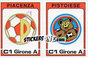Sticker Scudetto Piacenza / Pistoiese - Calciatori 1984-1985 - Panini