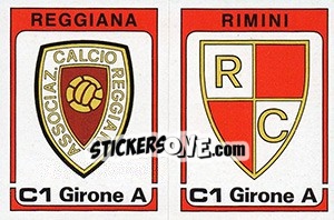 Sticker Scudetto Reggiana / Rimini - Calciatori 1984-1985 - Panini