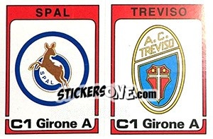 Sticker Scudetto Spal / Treviso - Calciatori 1984-1985 n. 505 - Panini