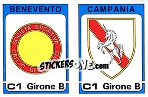 Sticker Scudetto Benevento / Campania - Calciatori 1984-1985 n. 523 - Panini