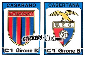 Sticker Scudetto Casarano / Casertana - Calciatori 1984-1985 n. 524 - Panini