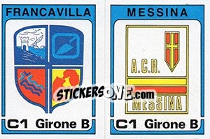 Sticker Scudetto Francavilla / Messina - Calciatori 1984-1985 - Panini
