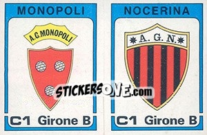 Sticker Scudetto Monopoli / Nocerina - Calciatori 1984-1985 - Panini