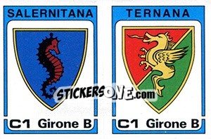 Sticker Scudetto Salernitana / Ternana - Calciatori 1984-1985 - Panini