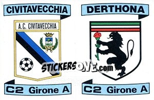 Sticker Scudetto Civitavecchia / Derthona - Calciatori 1984-1985 - Panini