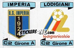 Sticker Scudetto Imperia / Lodigiani - Calciatori 1984-1985 n. 551 - Panini