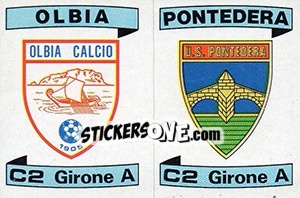 Figurina Scudetto Olbia / Pontedera