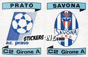 Cromo Scudetto Prato / Savona - Calciatori 1984-1985 - Panini
