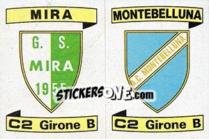 Sticker Scudetto Mira / Montebelluna - Calciatori 1984-1985 - Panini