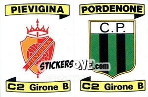 Sticker Scudetto Pievigina / Pordenone - Calciatori 1984-1985 n. 563 - Panini