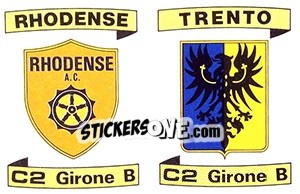 Sticker Scudetto Rhodense / Trento - Calciatori 1984-1985 - Panini