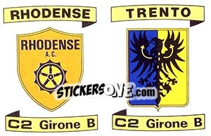 Sticker Scudetto Rhodense / Trento - Calciatori 1984-1985 n. 565 - Panini