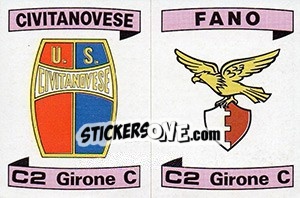 Sticker Scudetto Civitanovese / Fano - Calciatori 1984-1985 n. 569 - Panini